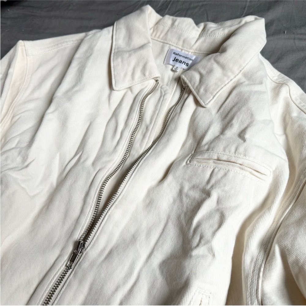 Reformation Cream Zip-Front Jacket - Picture 5 of 5